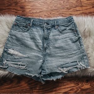 American Eagle Distressed Mom Shorts